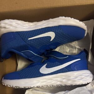 Nike Kids Royal Blue and White Sneakers